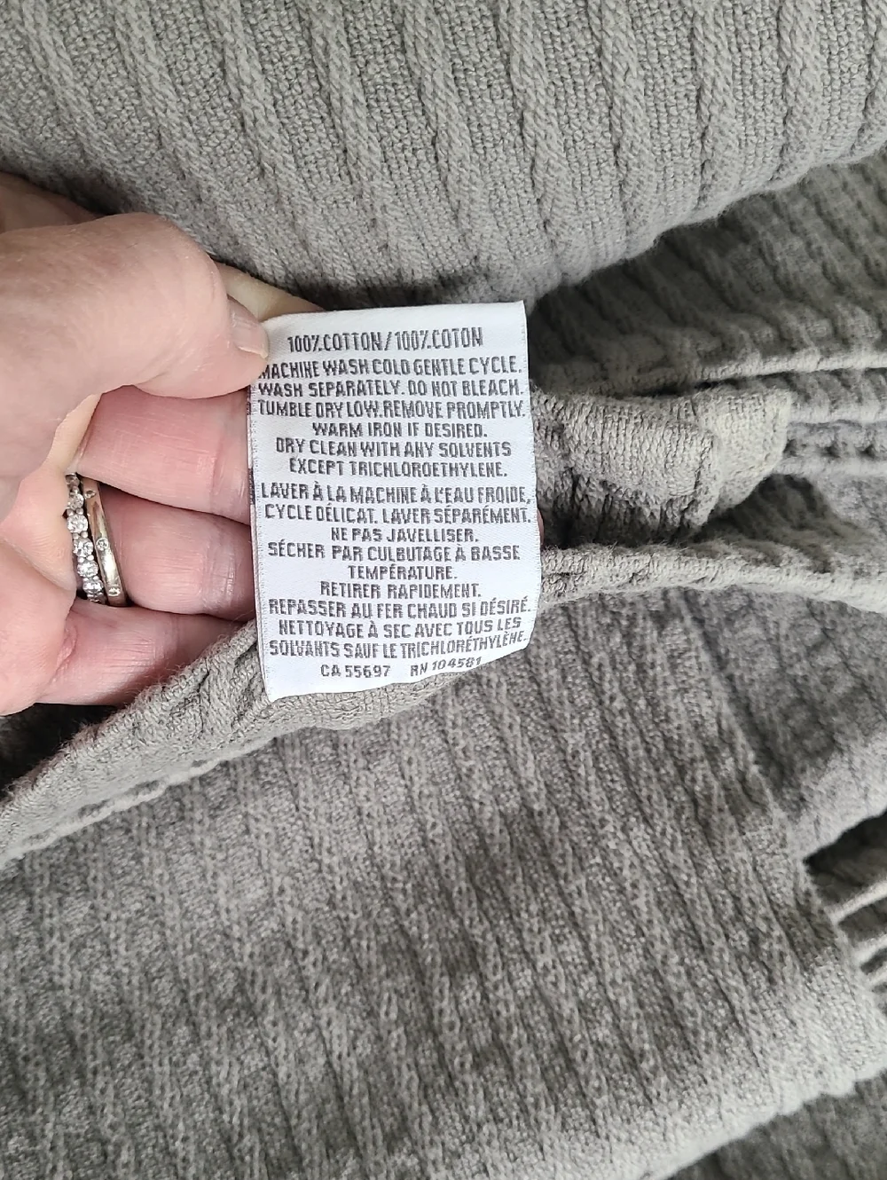 2 Restoration Hardware Vintage Chunky Wide-Rib Cotton Blankets